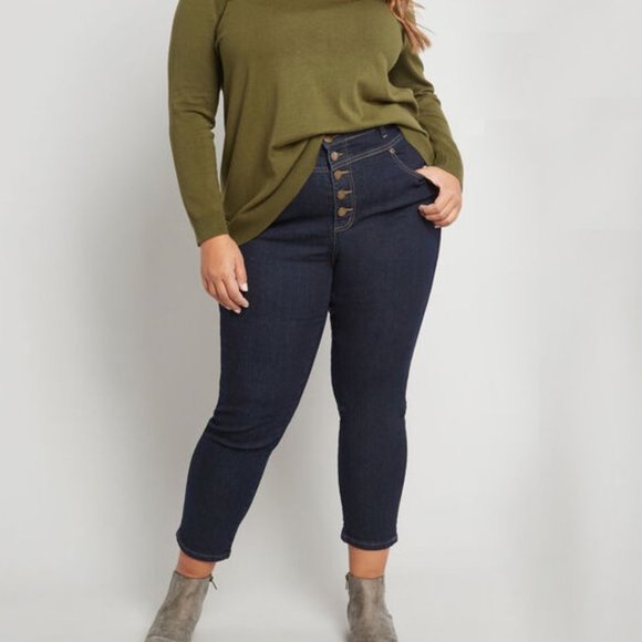 Modcloth Denim - Modcloth Karaoke seamstress crop jeans